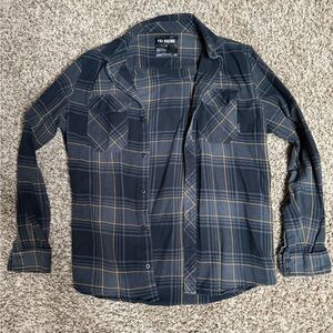 Fox Racing Men's Black Plaid Shirt